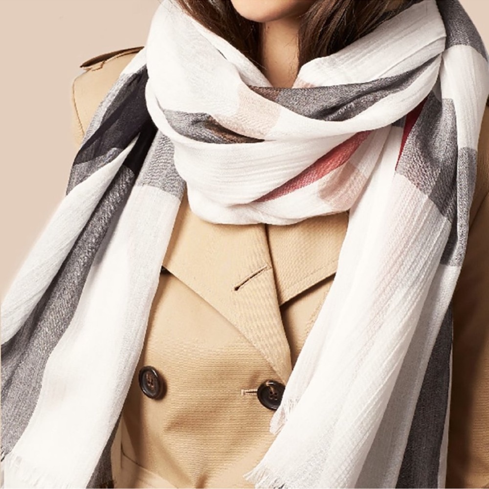 Burberry Sheer Mega Check Scarf - Picture 7 of 11